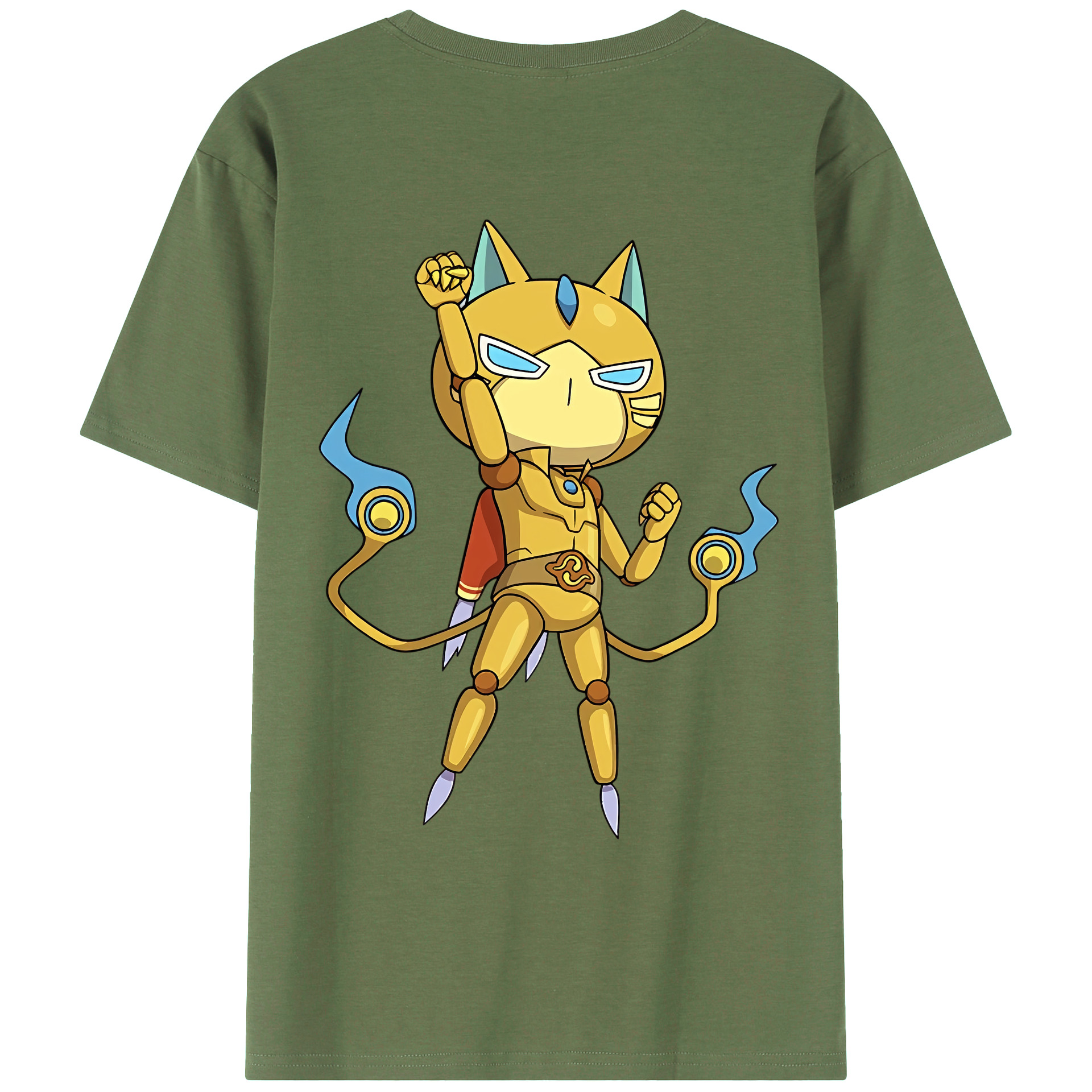 （画像用） 妖怪ウォッチ Yo-kai Watch 綿100％ メンズ半袖Tシャツ（バックプリント） 通気性
